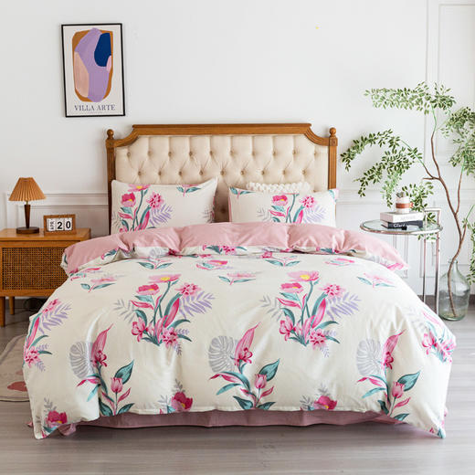 红蜻蜓 时尚全棉四件套-粉黛甜心 HQT-TJ8502 200*230cm 商品图0