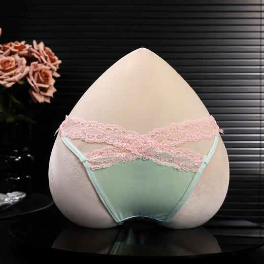 霏慕 娇嗲baby蕾丝饰边网纱透臀内裤7122 情趣内裤蕾丝内衣情侣趣味激情诱惑 商品图3