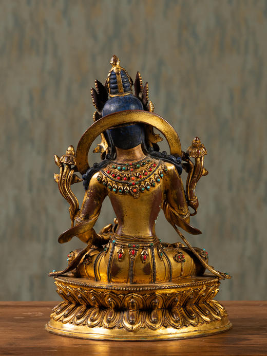 清	铜鎏金嵌宝石金刚萨锤 商品图3