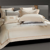 自然醒高精密臻丝缎四件套全棉纯棉刺绣简约纯色高级感被套床单四季通用床品GDS 商品缩略图0