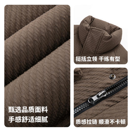 【含鸭绒】圣得西男士工装羽绒服2025秋季新款轻盈不跑绒立领外套 商品图4