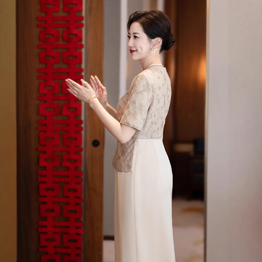 LHS C53婚礼连衣裙高贵年轻结婚喜妈妈礼服 商品图3