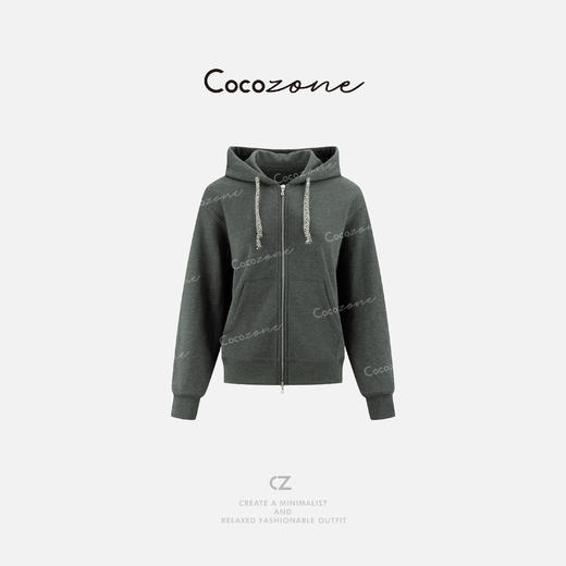 COCO ZONE 刘一一“腰果花卫衣”微宽松卫衣开衫外套 CD2A1896 商品图0