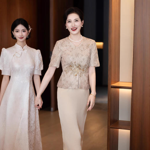 LHS C53婚礼连衣裙高贵年轻结婚喜妈妈礼服 商品图1