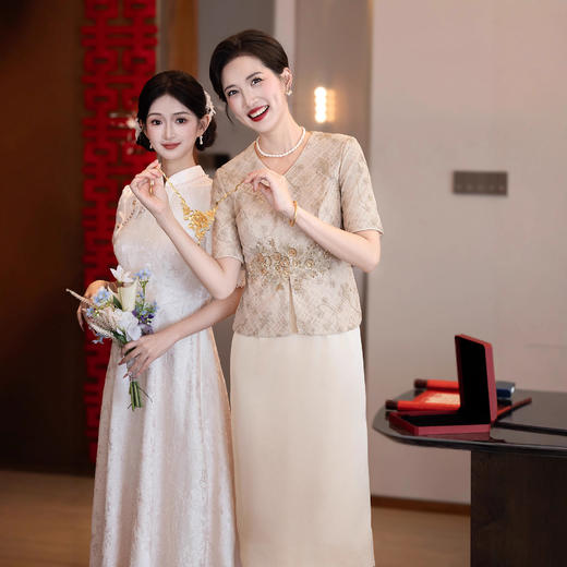 LHS C53婚礼连衣裙高贵年轻结婚喜妈妈礼服 商品图2