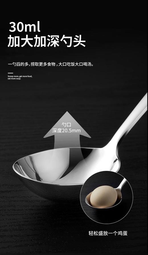 304不锈钢加深30ML大口喝汤勺 同款外网$ 7.98 商品图3