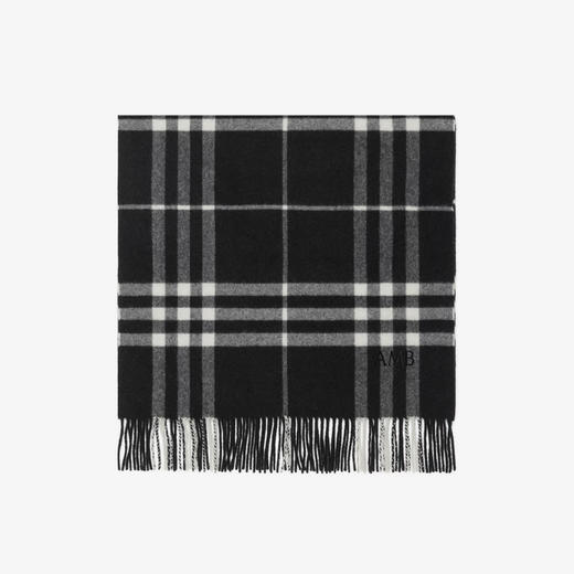 BURBERRY 巴宝莉 男女通用宽格纹羊绒围巾 格子 8094739 C1343 商品图1