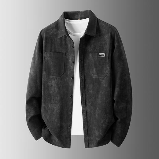 【超大码】【DDS】大依优型纯棉大码衬衫男士长袖衬衣翻领时尚秋季新款印花工装衬衫加肥加大宽松免烫抗皱300斤 商品图5