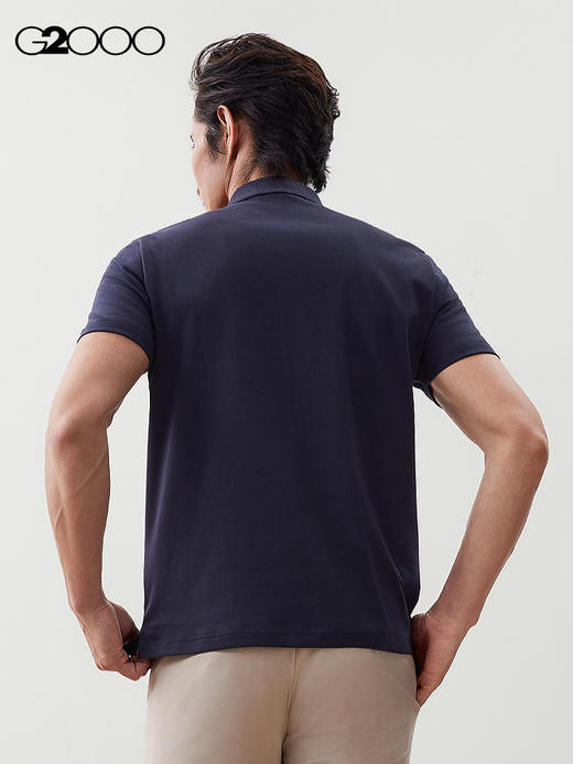 G2000【纯棉/凉感/商场新款】男装FW25柔软亲肤休闲针织短袖POLO56140072 商品图1
