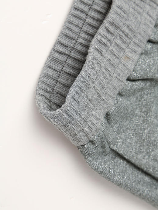 韩系休闲高腰亮片点缀灰色阔腿卫裤 宽松显瘦长裤 商品图2