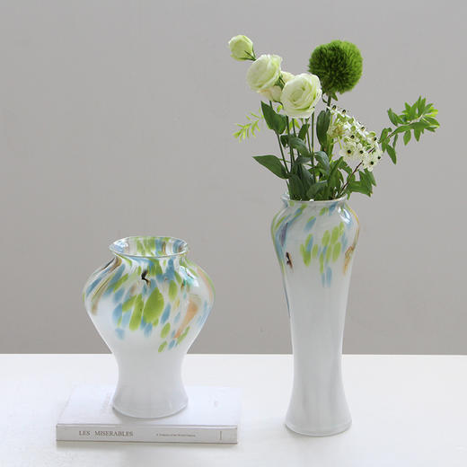 碧轩新品 春天发芽 简约创意渐变彩色磁粉花瓶摆件客厅插花摆件 商品图1
