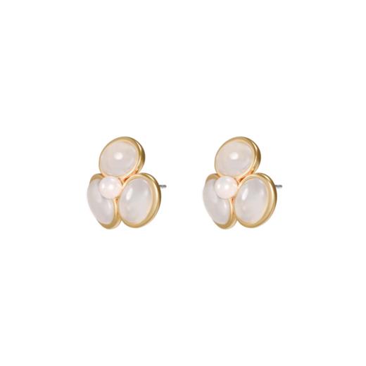 2楼「新品」Fellala/翡拉拉「白山茶」系列耳钉简约女款耳饰高级饰品吊牌价829现价746 商品图1