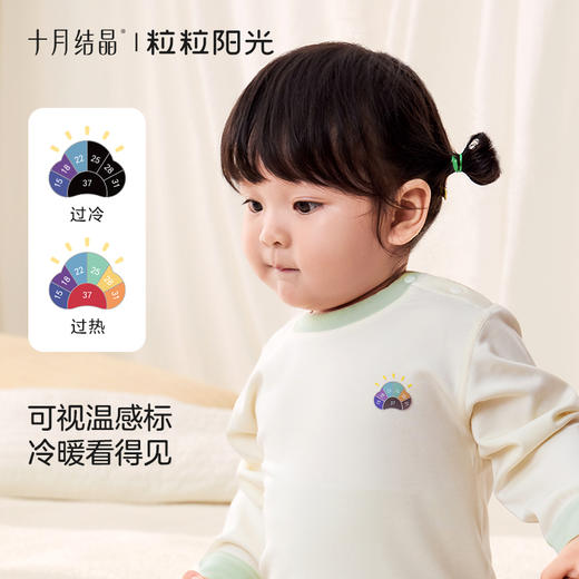 粒粒阳光儿童家居服2025新宝宝向日葵小暖皮儿童睡衣套装 商品图2