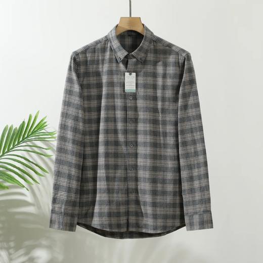 100％纯棉！秋冬休闲保暖柔软磨毛格子长袖衬衫 商品图2