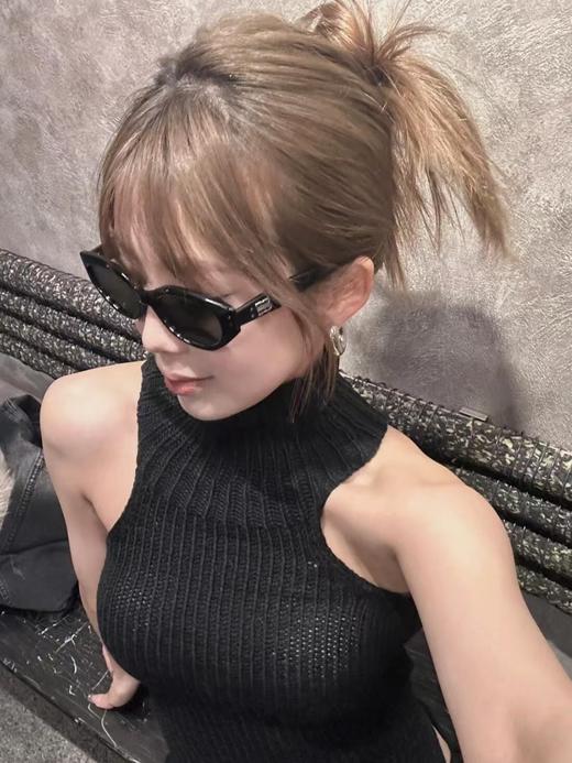 TB18-GENTLE MONSTER Rococo 01时尚个性前卫 不规则形 太阳眼镜 男女同款情侣款 黑色墨镜（JH）8.31直播款 商品图2