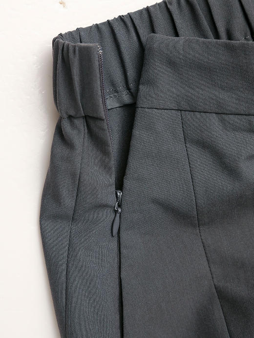 简约大气高腰深灰色半身裙 显瘦中长款伞裙 商品图3