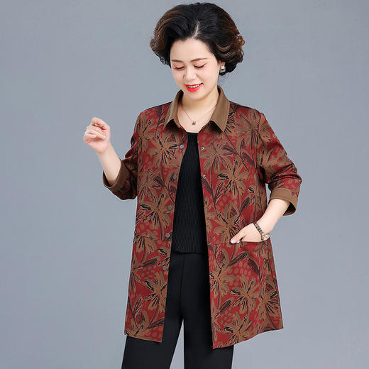 Q801986中老年人春秋装女外套2025新款奶奶装婆婆妈妈上衣气质衣服 商品图0