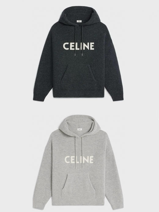 CE-S 贴布绣连帽羊毛毛衣 商品图0