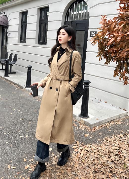 TY301-ICICL*E 之禾 新款丝羊毛精纺平纹落肩风衣(TQC) 商品图7