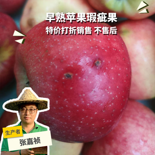 有机早熟苹果瑕疵果（不售后，介意慎拍） | 合作生产 *Organic precocious apple | Coproduction 商品图0