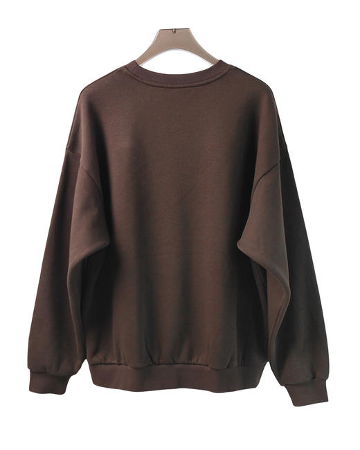 男款logo斜纹毛圈卫衣 商品图1