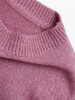 温柔气质款圆领宽松显瘦玫紫色毛衣女 慵懒风针织上衣 商品缩略图2