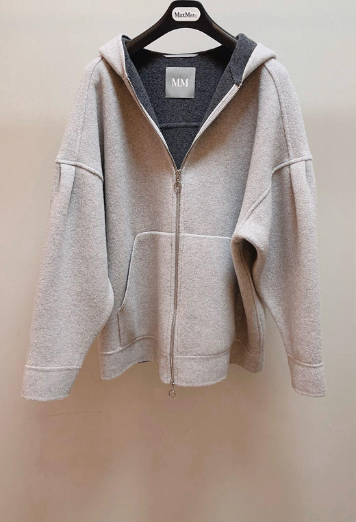 91-2 刚刚下线 MM25羊毛混纺连帽短大衣 商品图14