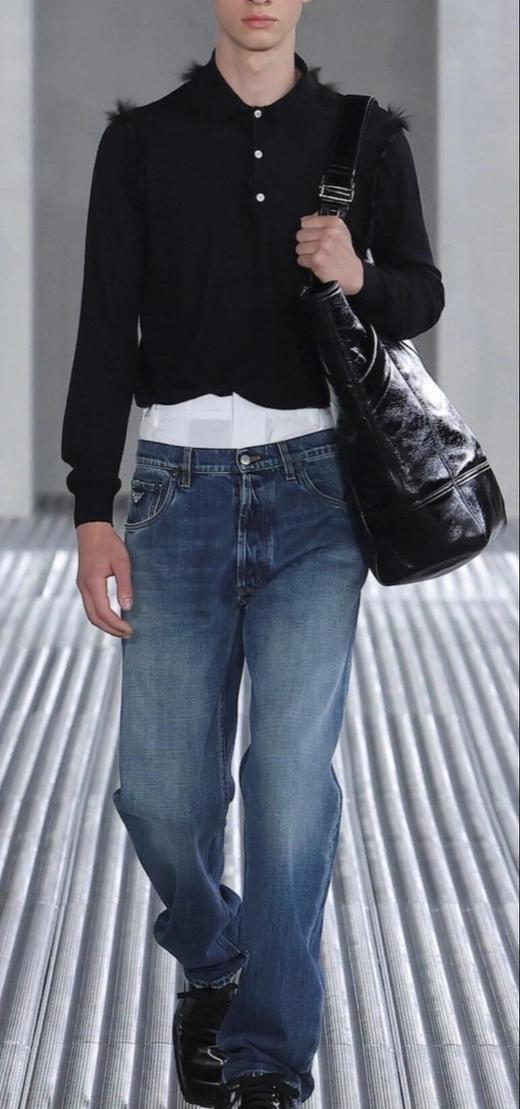 男款三角标牛仔裤长裤020 商品图3