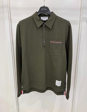 男款织带长袖polo衫022