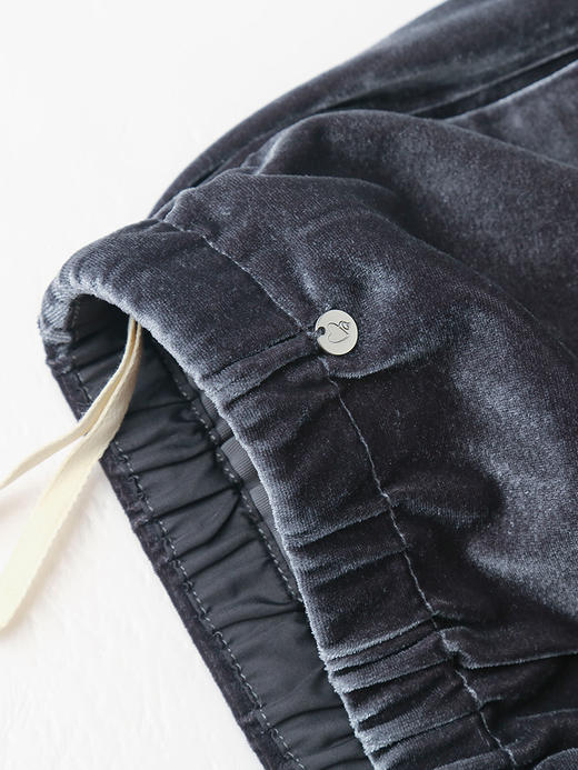 垂坠感十足！高级灰丝绒阔腿裤女 宽松显瘦拖地长裤 商品图2