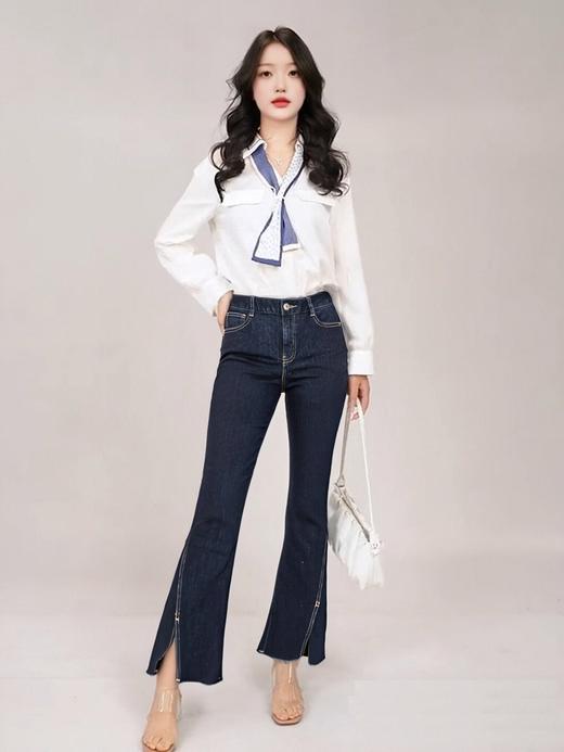 佐丹奴女装25年商场同款标准版型微喇叭牛仔裤05415036 商品图6