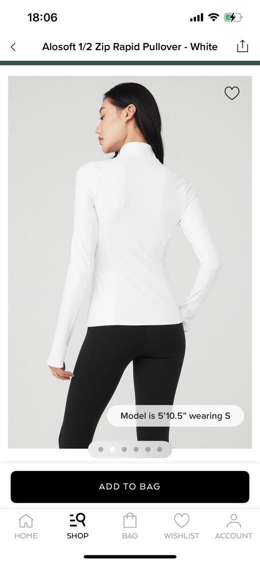 Alo半拉链瑜伽上衣 商品图4