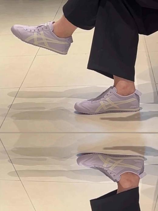 XX48-Onitsuka Tiger鬼塚虎 MEXICO 66 SLIP-ON 舒适休闲 一脚蹬跑步鞋  浅紫色 商品图1