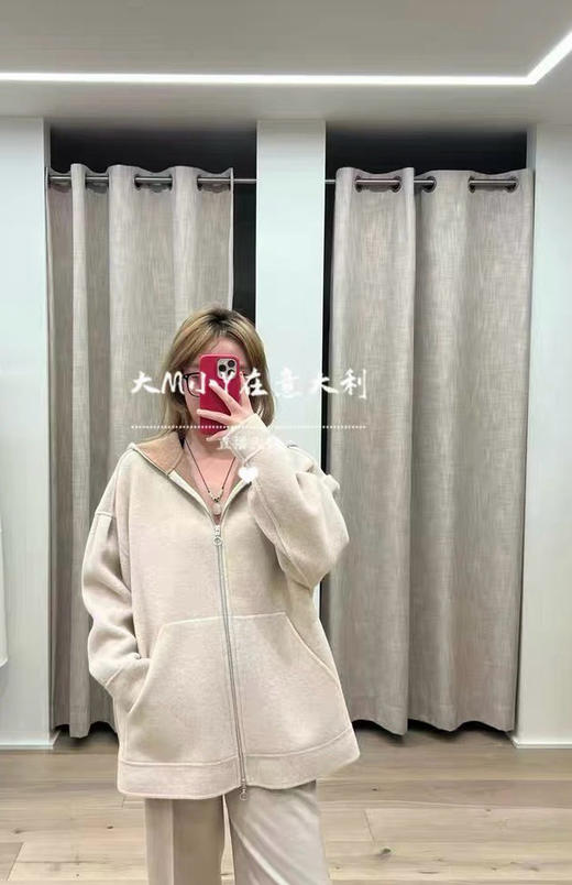 91-2 刚刚下线 MM25羊毛混纺连帽短大衣 商品图2