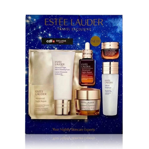 雅诗兰黛新版抗衰老六件套 （洗面奶100ML+原生液75ML+多效智妍精华霜50ML+七代特润精华50ML+抗蓝光眼霜15ML+钢铁侠面膜4P） 商品图0