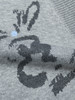 韩系慵懒风灰色针织开衫女 个性涂鸦宽松外搭毛衣外套 商品缩略图4