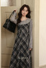 鹿向南「黎明暮歌」法式复古格子连衣裙女秋季新款气质A字长裙子 商品缩略图5