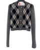 女款羊绒菱格针织开衫毛衣020 商品缩略图0