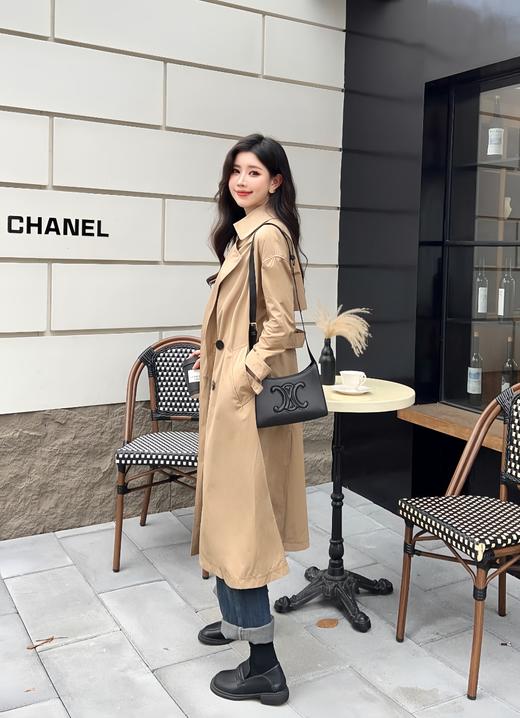 TY301-ICICL*E 之禾 新款丝羊毛精纺平纹落肩风衣(TQC) 商品图4