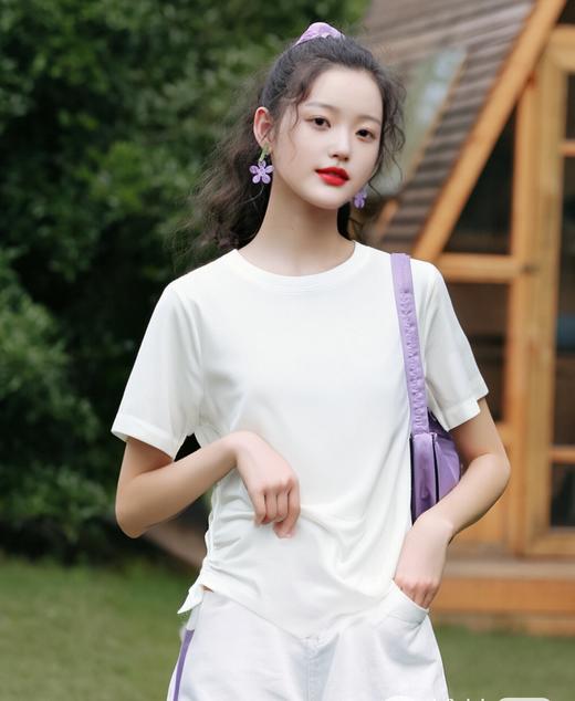 佐丹奴女装25年新款商场同款不规则边时尚T恤05325253 商品图0