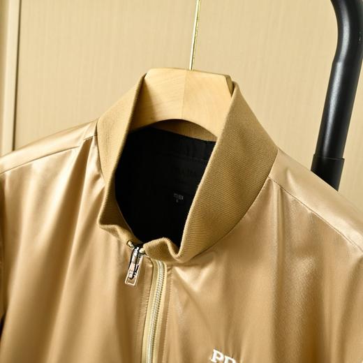 【鼎级复刻 纯甄品质】  /普家2025秋季经典三角铁标拼接拉链外套立领夹克 商品图6