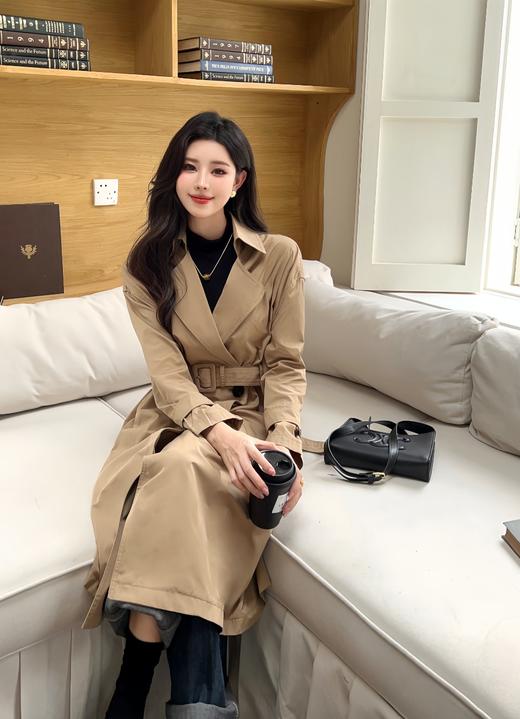 TY301-ICICL*E 之禾 新款丝羊毛精纺平纹落肩风衣(TQC) 商品图6