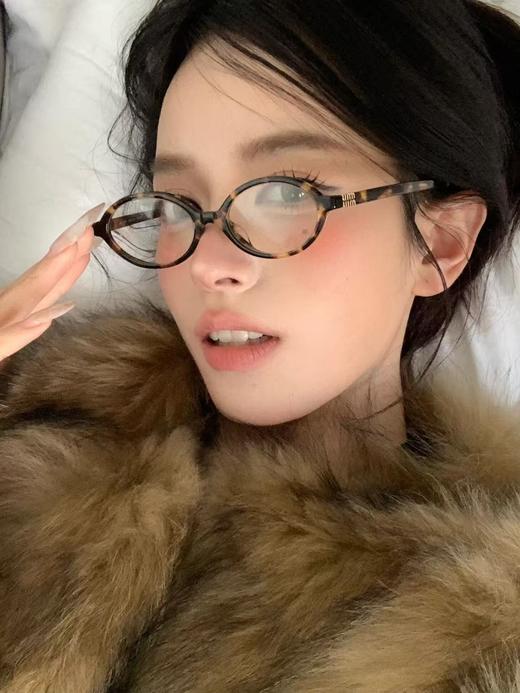 TB20 -MIU MIU缪缪 镜腿字母 醋酸纤维 椭圆形 光学镜架 男女同款情侣款 黑色/玳瑁色（JH）8.31直播款 商品图9