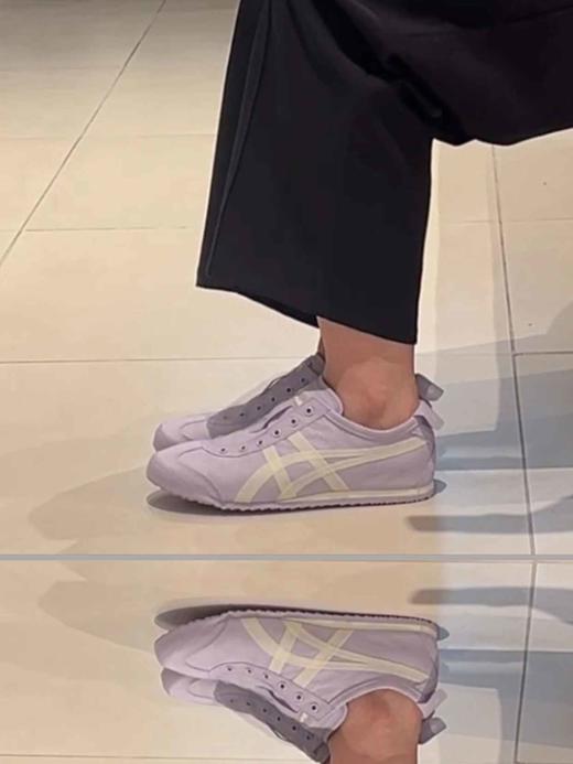 XX48-Onitsuka Tiger鬼塚虎 MEXICO 66 SLIP-ON 舒适休闲 一脚蹬跑步鞋  浅紫色 商品图2