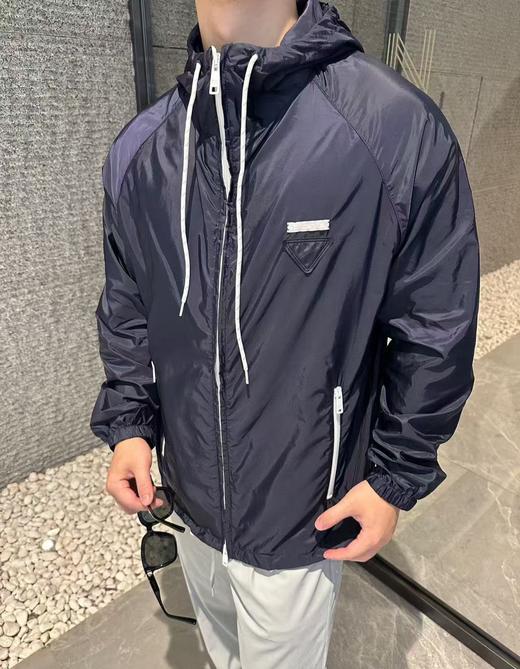 男款尼龙连帽风衣夹克外套020 商品图3