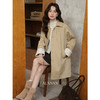 【6折秒杀】鹿向南「秋日入场券」卡其色中长款风衣女秋季新款洋气英伦风外套L57531 商品缩略图4