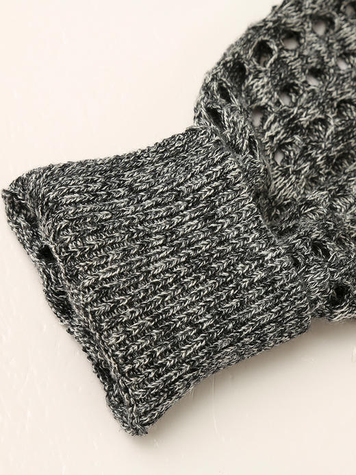 镂空钩花圆领针织衫女 宽松显瘦长袖上衣 商品图3