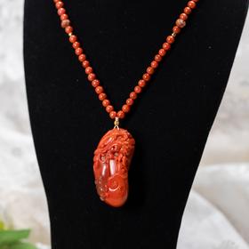 附证书【原矿 天然 ❤️可收藏级别 南红】项链，108珠串，天然柿子红，樱桃红，辣椒红，无裂饱满，值得珍藏【非质量问题不退换】