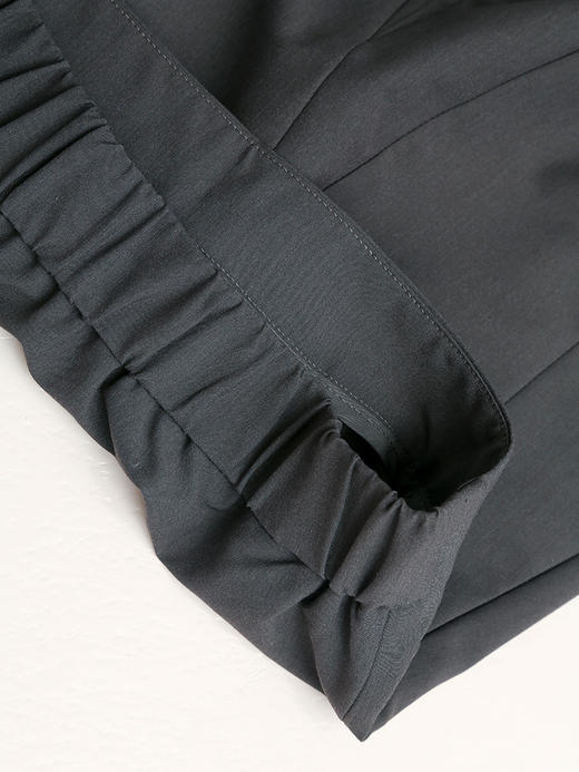 简约大气高腰深灰色半身裙 显瘦中长款伞裙 商品图2