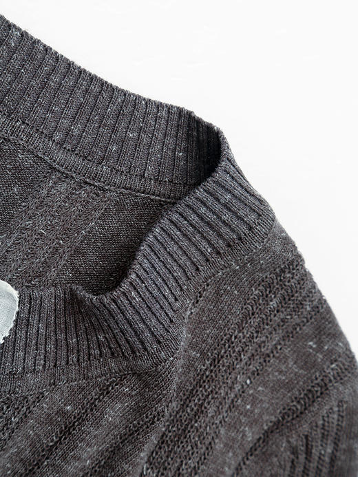 别致木耳边拼接圆领针织开衫女 修身短款气质显瘦上衣 商品图2